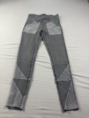 Free People Movement Kyoto Leggings Pants High Rise Patchwork Gray